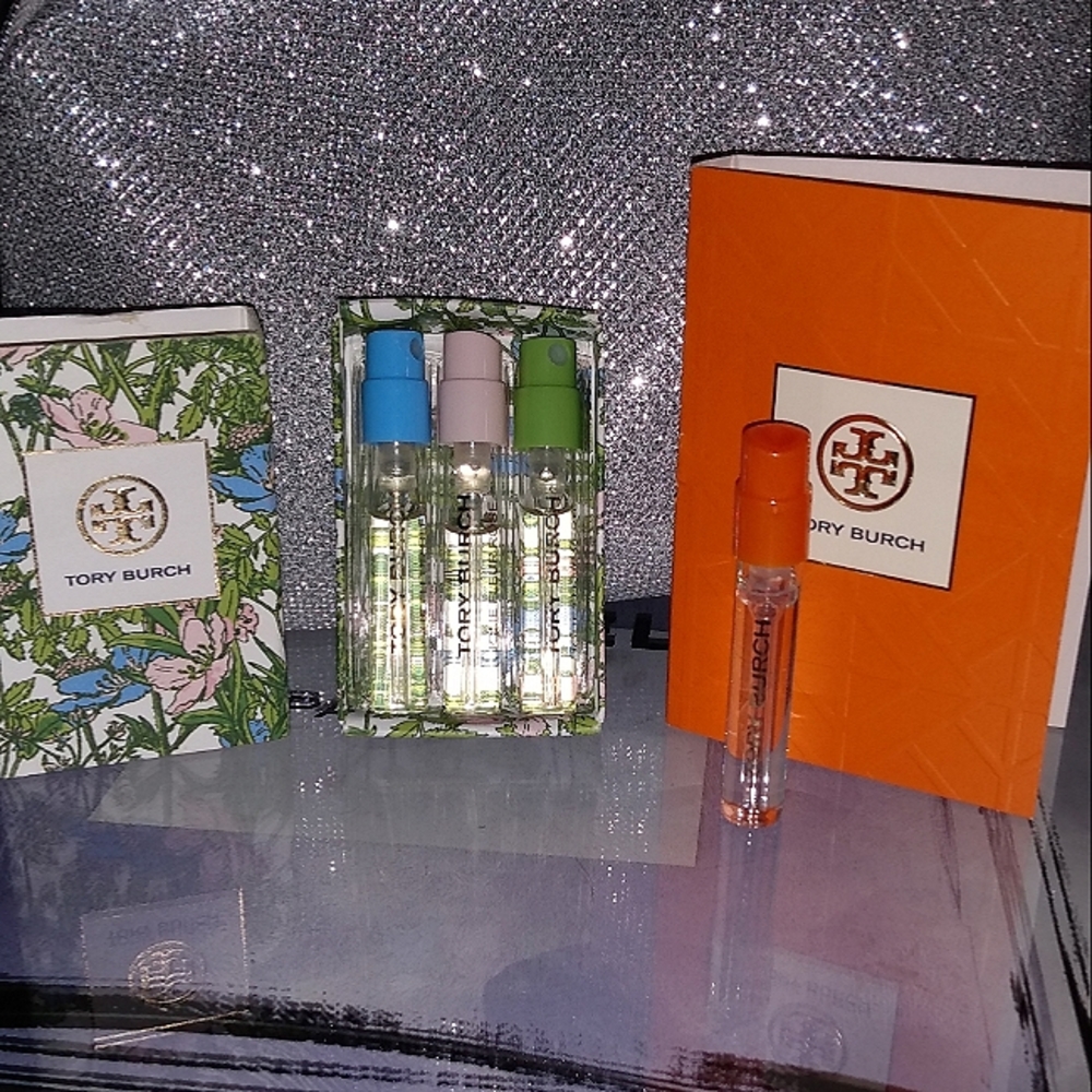 TORY BURCH SAMPLE BUNDLE JOLIE FLEUR: BLEUE,VERTE, ROSE, CITRUS